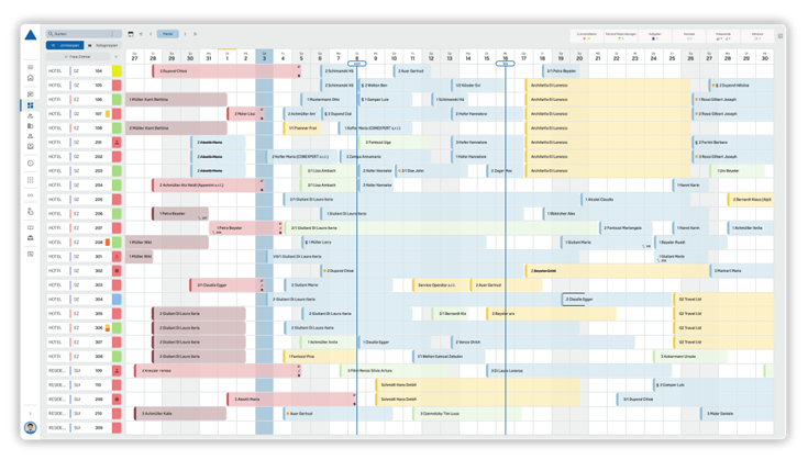 ASA Hotelsoftware Zimmerplan